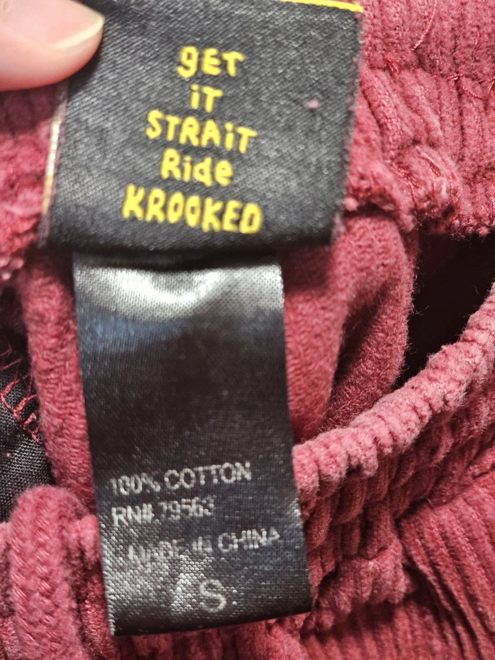 Corduroy Skater Pants in Dusty Rose with Embroidered Logo